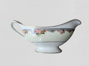 J&G Meakin Vintage c. 1930 Gravy Boat Sauce Jug “Sol” England Cream/White Floral - Picture 1 of 4
