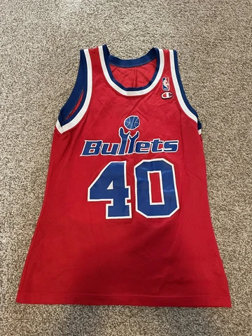 Vintage Champion Calbert Cheaney #40 Washington Bullets IU Jersey Sz Unknown Cover