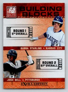 2011 Donruss Elite Building Blocks Dual #1 Bubba Starling/Josh Bell (ref 173408) - Picture 1 of 2