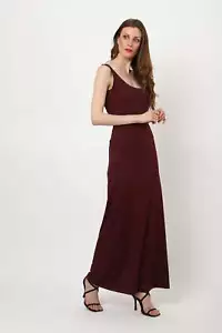 Casual Maxi Dress Wine Red - Small to 3XL - Picture 1 of 13