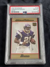 Adrian PETERSON 2007 Bowman GOLD Rookie Card #126 New PSA 8 NM-MT RC Oklahoma 07