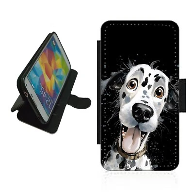 Dalmatian Wallet Phone Case For iPhone Samsung flip Cover dog DAL1 - Image 1 of 4