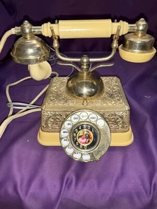 Vintage FRANZÖSISCHES CONTINENTAL Drehtelefon von Radio Shack Modell 43-320 Messinggehäuse - Bild 1 von 14