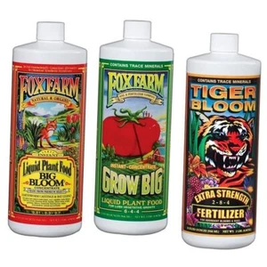 Fox Farm Liquid Nutrient Trio Soil Formula: Big Bloom (32 oz.), Grow Big (32 - Picture 1 of 1
