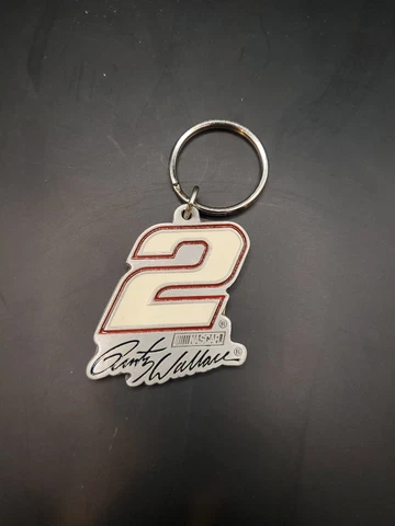 "RUSTY WALLACE #2" Pewter Metal Nascar Driver Car Collectible Keychain *NEW* Cover