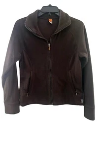 Vintage Lucy Dark Brown Women's Full Zip Athletic Fitness Track Jacket Sz Small - Picture 1 of 2