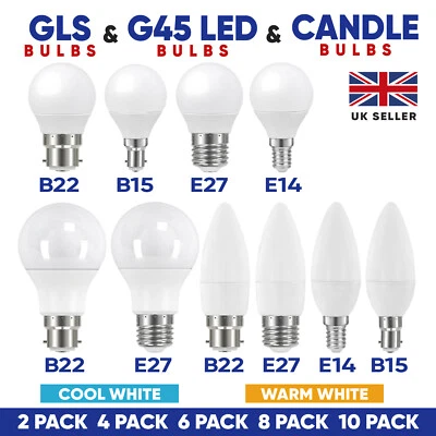 LED Golf Globe Candle Round Light Bulbs 5W SES E14 B22 Bayonet Warm Cool White - Image 1 of 4