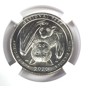 Cuarto Washington 2020-W - Samoa NTL. PARQUE SEGUNDA GUERRA MUNDIAL Privy Mark V75 - MS66 ER NGC - Imagen 1 de 3