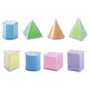 8 Pieces 3D Shape Geometric Toys Math Teaching Toy for Kids Ages 3+ Children - Picture 1 of 8