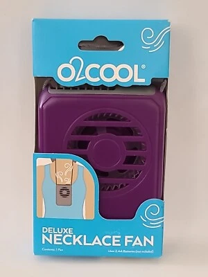 VENTILADOR DE COLLAR O2 Cool Deluxe con BATERÍAS Cuello Personal Sopla Aire hacia arriba • NUEVO Foto 1 de 4