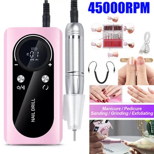 45000RPM Electric Nail Drill Machine Bits Kit Acrylic Manicure Art Pen Polish - Picture 1 of 20