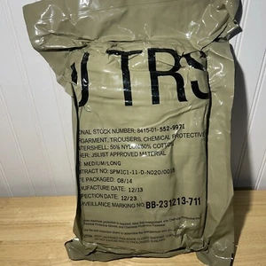U TRS Overgarment Trousers Chemical Protection NFR Medium Long - Picture 1 of 3