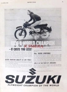 SUZUKI 'M12 Super Sport' Original 1964 Motor Cycle Advert : 669/01 - Picture 1 of 1