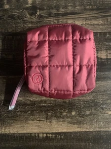 NEW Rare Beauty by Selena Gomez Puffy Essentials Pouch Bag Berry - Picture 1 of 4