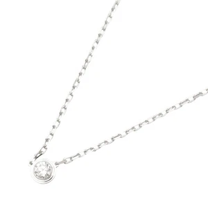 CARTIER D'amour Collar SM 18KWG Oro Blanco Diamante Usado Mujeres Colgante - Imagen 1 de 6