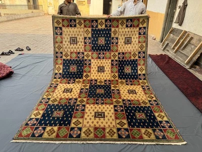 6'4" x 9' Vintage Caucasian Kazak Rug - Hand-Knotted Geometric Pattern Area Rug - Image 1 of 4