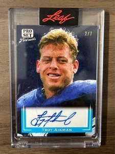 2022 Leaf Pro Set Pro Set Portraits Autographs #PSP-TA1 Troy Aikman 2/7 Dallas - Picture 1 of 2