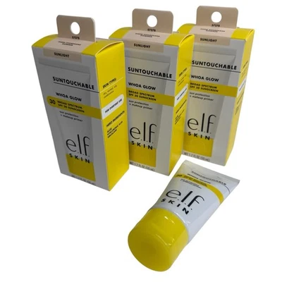 e.l.f. Protector solar PIEL Suntouchable Whoa Glow LUZ SOLAR FPS 30 imprimación de maquillaje 3 NUEVO Foto 1 de 4