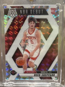 2024-25 Mosaic Reed Sheppard RC NBA Debut Choice White Mosaic #'d /35 - Bild 1 von 1