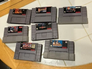 super nintendo games Lot 7 SNES Mortal Kombat II Super Street Fighter Home Alone - Picture 1 of 7