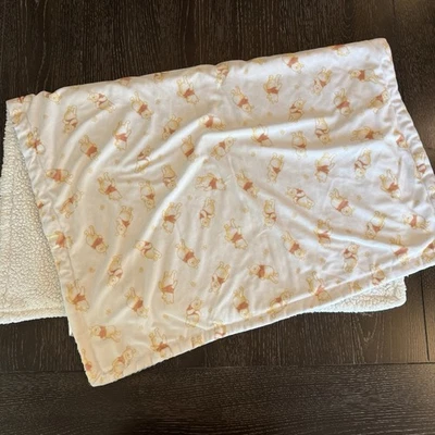 迪士尼宝贝小熊维尼毛绒夏尔巴婴儿毯 30x40 英寸 — 第 1/4 张图片