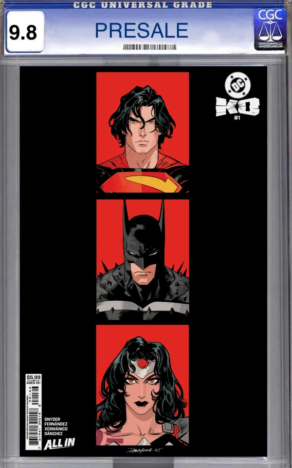 PREVENTA: DC K.O. #1 2ª IMPRESIÓN VARIANTE DAN MORA DC CGC 9.8 11/26 Foto 1 de 1