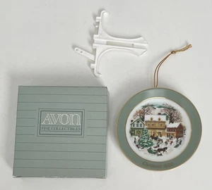 1980 Avon Country Christmas Serie Mini Teller Ornament mit Box achte Ausgabe - Bild 1 von 5