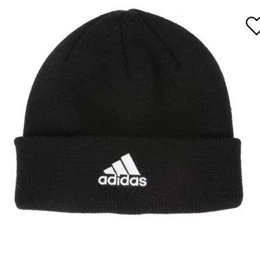 NWT Adidas Mens Team Issue Fold Cuffed Beanie Hat - Black/White - Image 1 of 3
