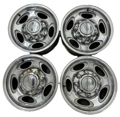 "JUEGO DE 4 llantas de 16"" Ford Excursion pulidas F-250 SD F250 2000-2005 OEM TAPA" Foto 1 de 4