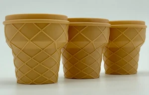 Leap Frog Scoop and Learn Ice Cream Cart Replacement Parts Cones 3 Pieces - Foto 1 di 4