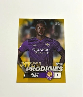 2020 Topps MLS Pitch Prodigies Daryl Dike Gold /50 Rookie Card Orlando City - Image 1 of 3