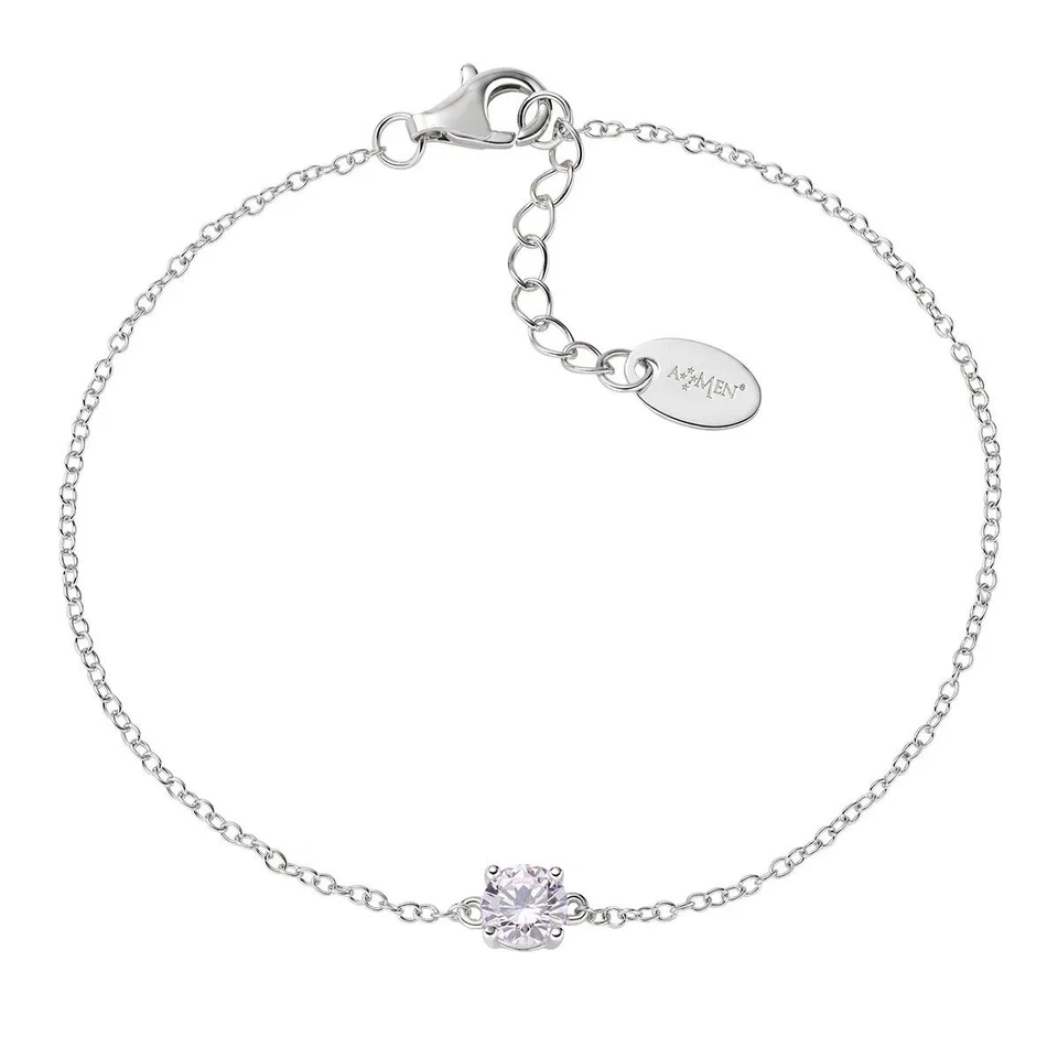 Bracciale Amen Donna Lady in Argento Zircone BRCIPBBROZ - Immagine 1 di 1