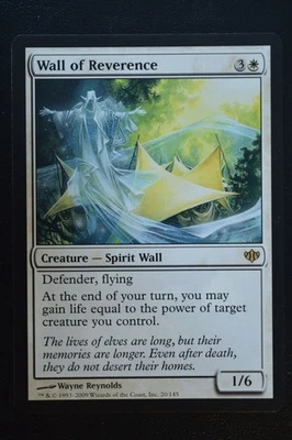 Magic The Gathering MTG WALL OF REVERENCE Conflux LP Lightly Played - Image 1 of 2
