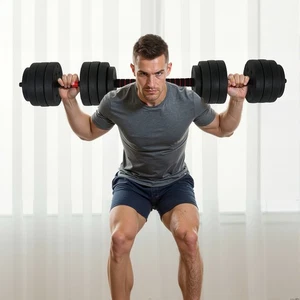 10kg-40kg Dumbbells Barbell Set with Connecting Rod Adjustable Dumbbell Home Gym - Picture 1 of 25