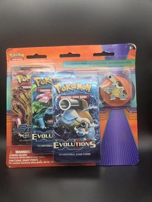 Pokemon 2016 XY Paquete de 3 Blister con Mega Blastoitse Pin (Paquetes de Dos Evoluciones) Foto 1 de 4