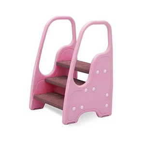 3 Step Stool for Toddler,Kids Three Step Stool for Bathroom Sink or 3-step Pink - Picture 1 of 7