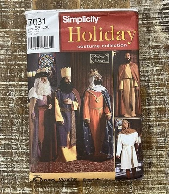 Simplicity Pattern 7031 Joseph 3 Kings Nativity Scene Costume Mens L-XL Cosplay - Image 1 of 2