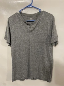 Old Navy Kurzarm Henley Style T-Shirt - Herren Größe M - hellgrau - Bild 1 von 5