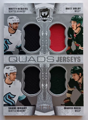 2022-23 UD The Cup Quads Beniers / Boldy / Wright / Rossi /25 Kraken Wild Rookie - Image 1 of 2