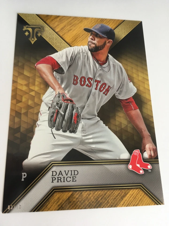 2016 Topps Triple Threads Jumbo 5x7 David Price Red Sox 90 #’d 03/10 Gold - Image 1 of 1