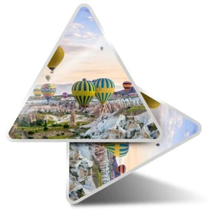 2 x Dreieck Aufkleber 10 cm - Göreme Kappadokien Türkei Luftballons #21630 - Bild 1 von 9