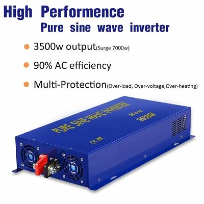 3500W Power Inverter 36V to 110V Pure Sine Wave Inverter 7000W Surge Car RV Camp - Image 1 of 4