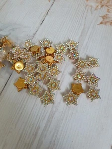 16mm ausgefallenes AB Kristall Edelstein Kleid Mantel STERN Knopf zum Aufnähen Schmuck Strass - Bild 1 von 1