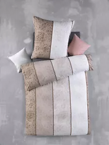 Optidream Mikrofaser Bettwäsche 135 x 200 cm Ben-Braun braun / weiss Kissenbezug - Bild 1 von 2
