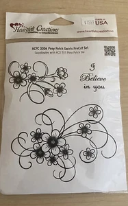 Heartfelt Creations Posy Patch Swirls HCPC- 3304 Rubber Flower Cling Stamps - Picture 1 of 10