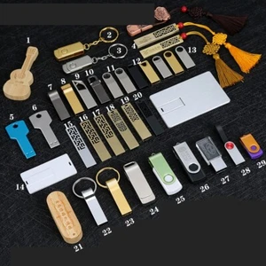 Venta al por mayor 50x Tarjeta de Crédito Metal Llave Madera Giratoria USB Pen Drive Flash Logo Personalizado - Imagen 1 de 13