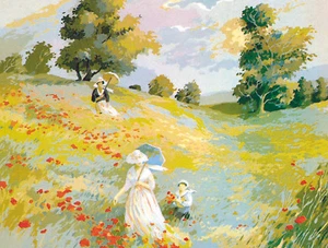 Lienzo Seg De Paris Needlepoint para media puntada sin hilo Lienzo Paseo... - Imagen 1 de 1