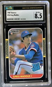 1987 Donruss #36 Greg Maddux CSG 8.5 NMMT+ Rookie RC HOF Cubs Braves CGC - Picture 1 of 2