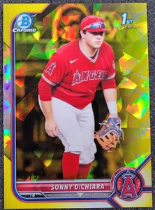 2022 Bowman Draft Sapphire 1st Yellow Refractor /99 Sonny DiChiara #BDC-16 - Picture 1 of 2