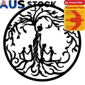 Metal Tree Wall Plaque Garden Art Sculpture Decoration for Indoor Outdoor Decor - Picture 1 of 11